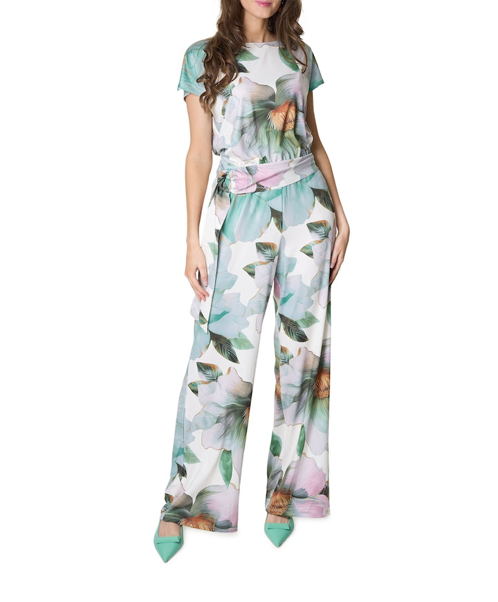K-Design Floral Jumpsuit – Soft Mint Multi