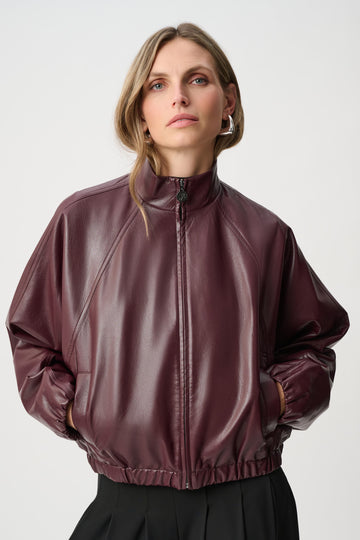 JOSEPH RIBKOFF Mock-neck Bomber Jacket Style 263971