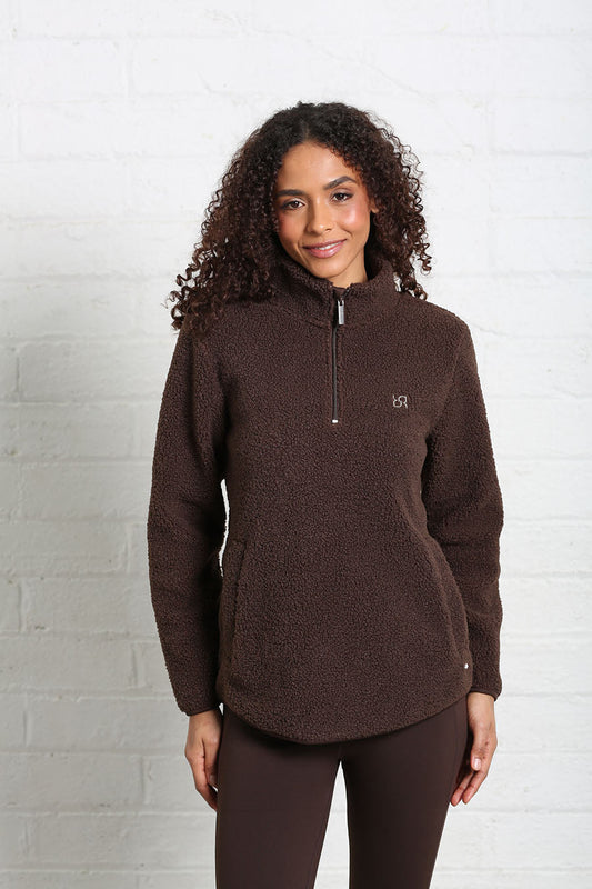 Relax & Renew Gia Half Zip Chocolate