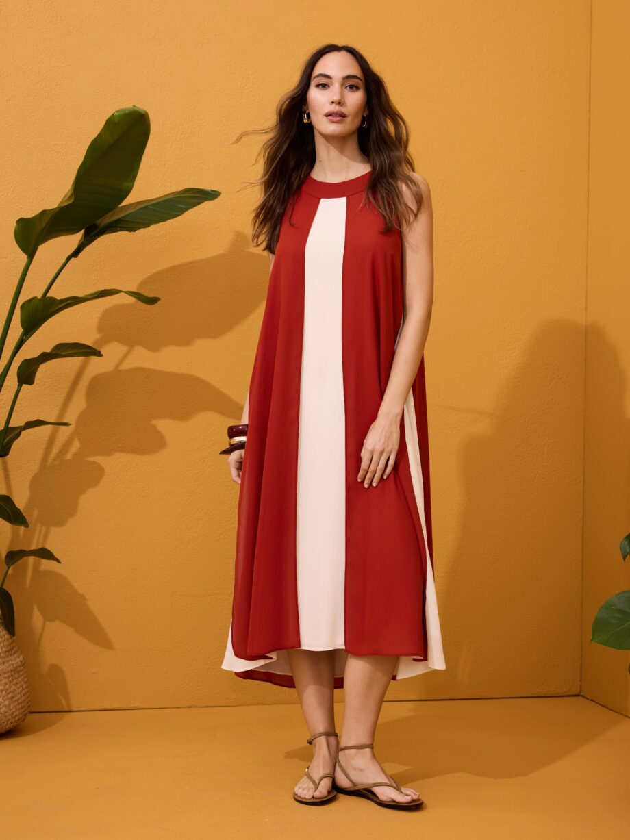 ⸻

Arggido Colour Block Midi Dress