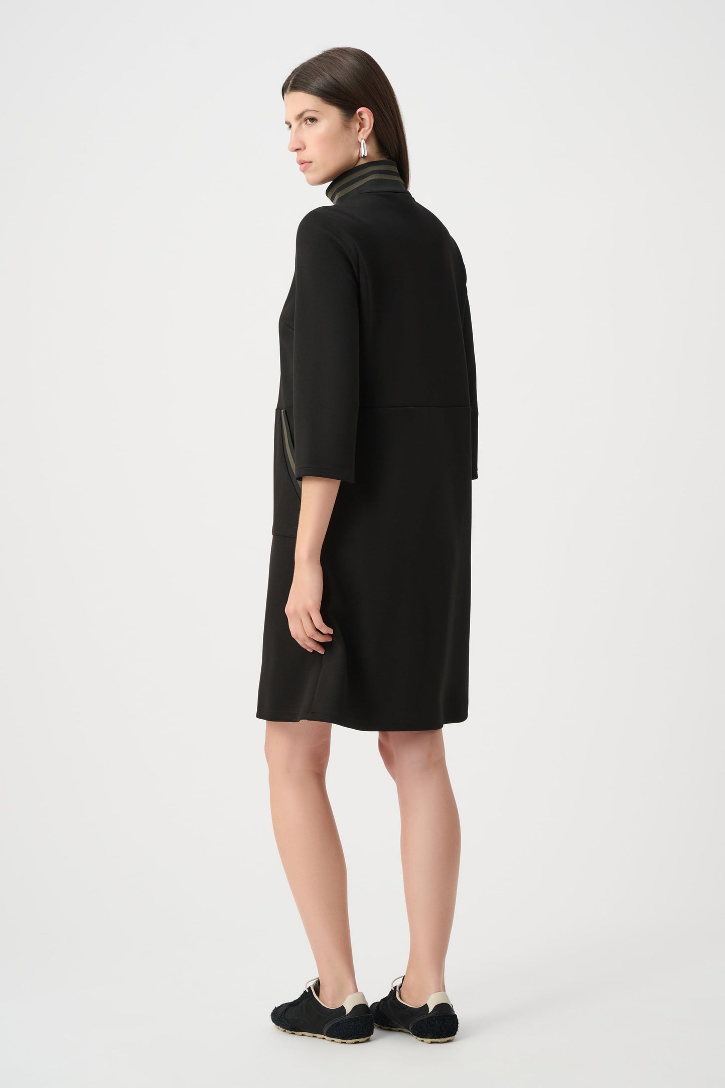JOSEPH RIBKOFF Scuba Jersey Funnel-Neck Straight Dress 263615