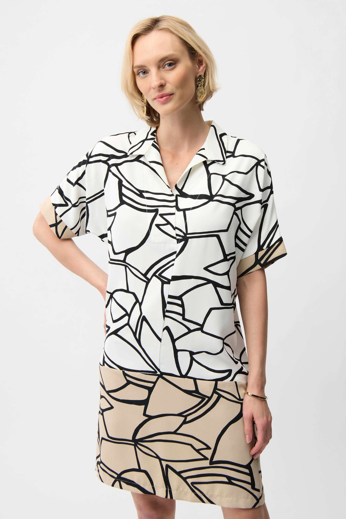 Recycled Woven Abstract Print Shirt Dress
261087