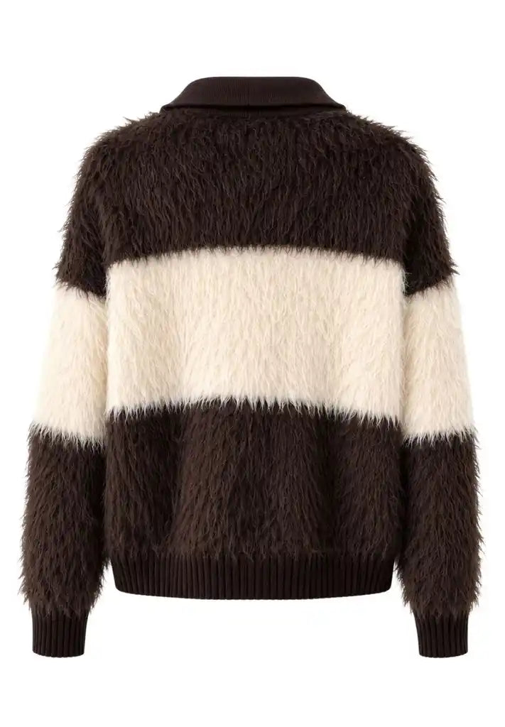 Tuzzi Colour Block Fluffy Knit Sweater
