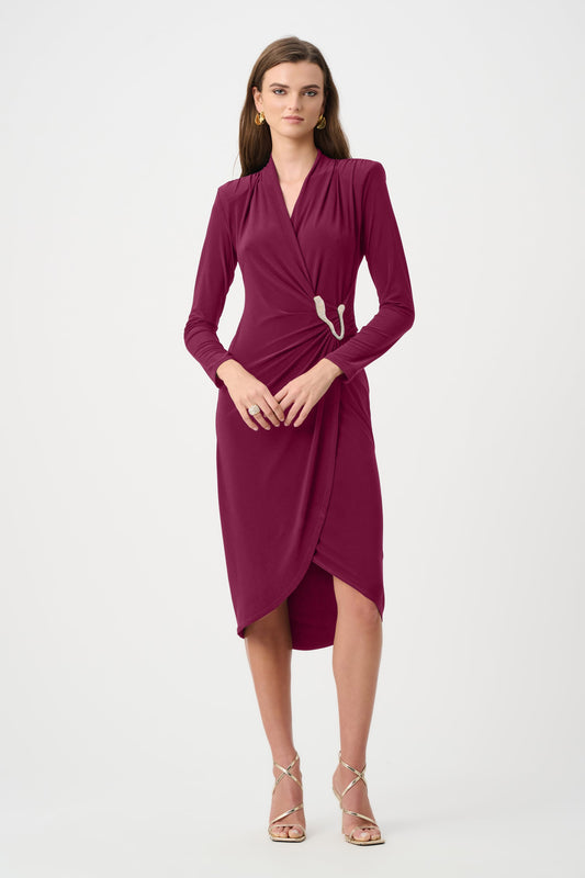Signature | Silky Knit Sheath Wrap Dress
263709