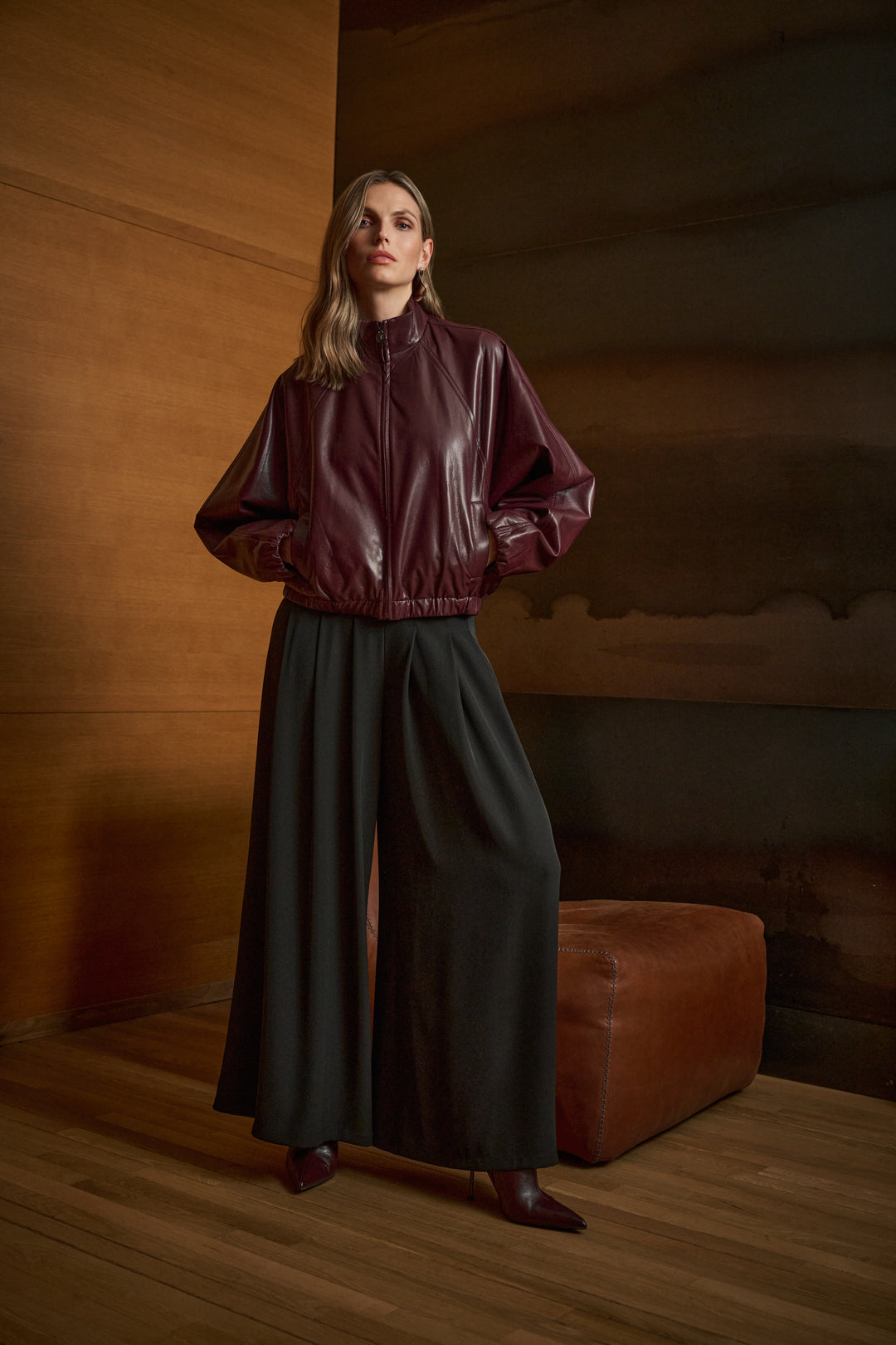 Joseph Ribkoff 263040 Pleated Wide-Leg Pants Style