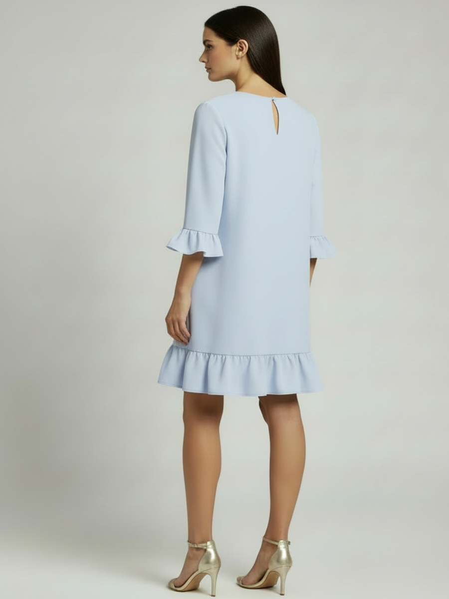 KATE & PIPPA OLIVIA MINI DRESS IN BLUE