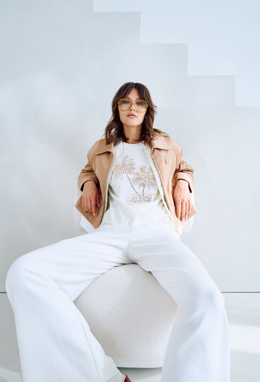 TUZZI Golden Oasis 413.458 diamanté tree tee