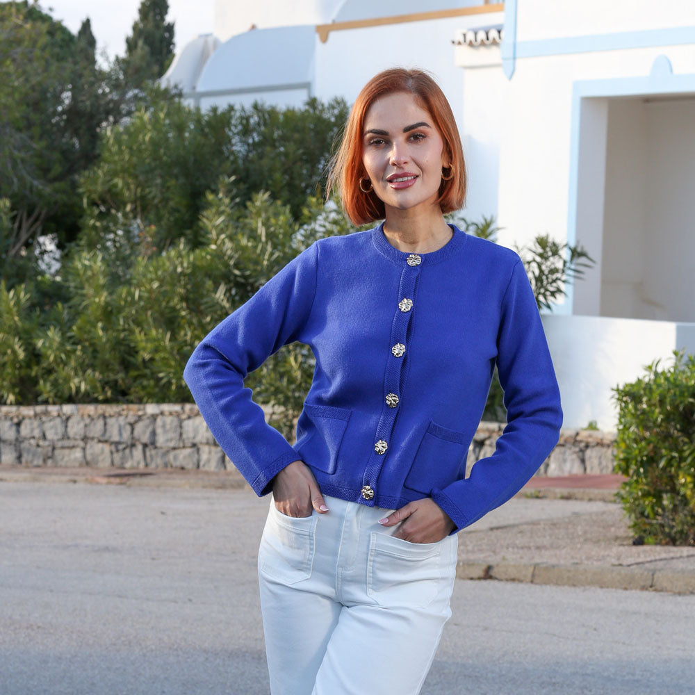 Rant and Rave Chantelle cardigan in Blue