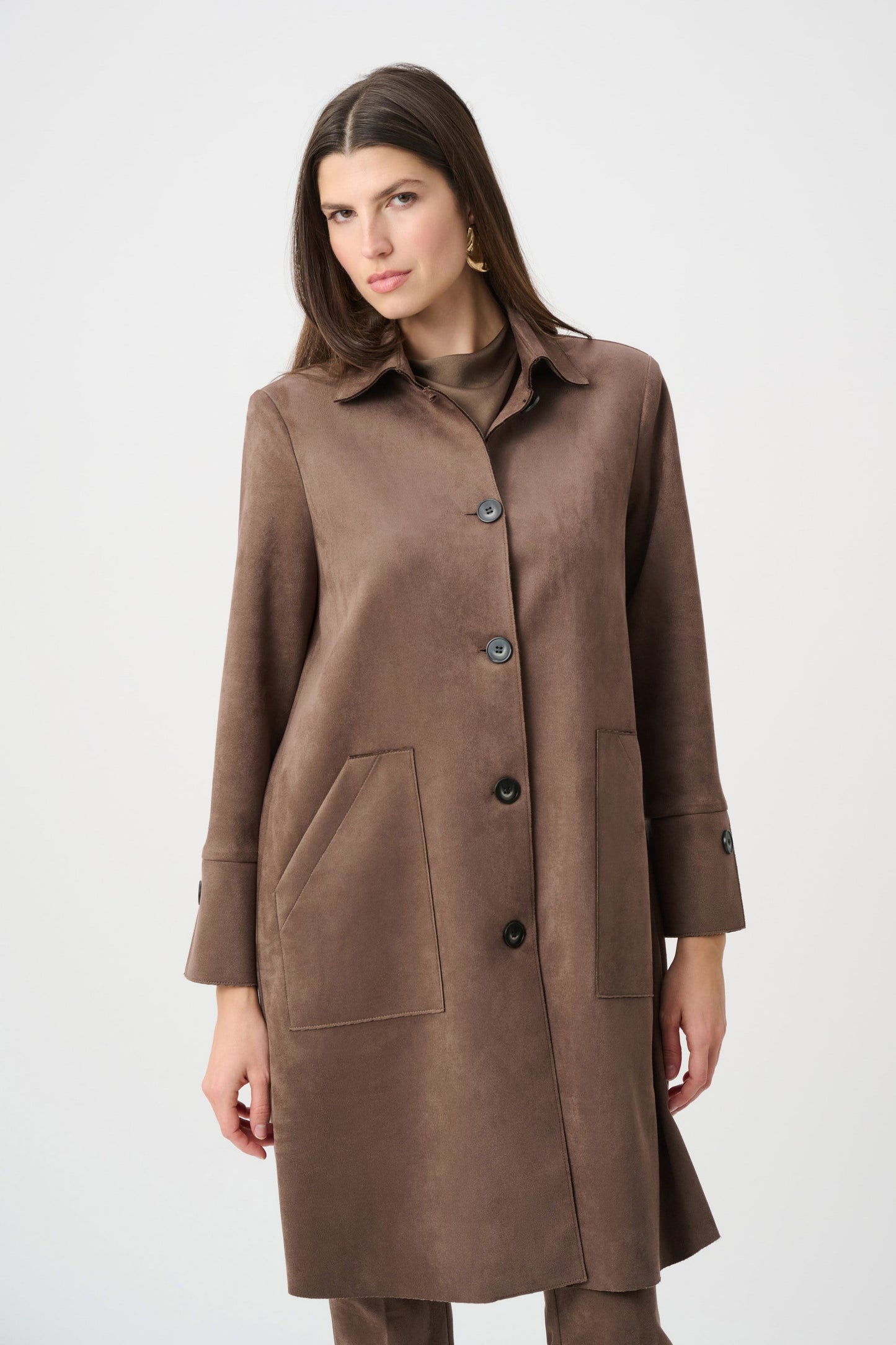 Scuba Suede Straight Coat
263146