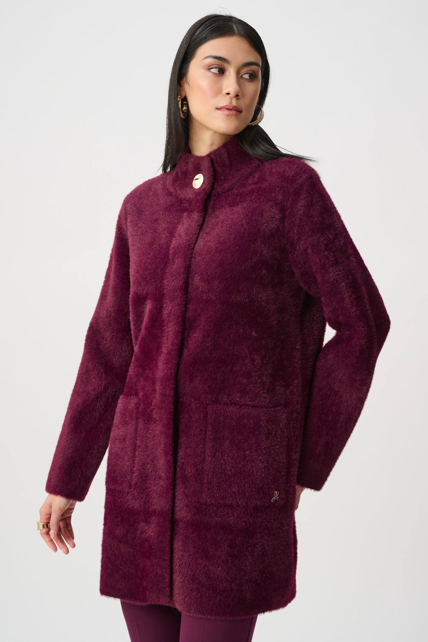 Feather Yarn Mock-Neck Coat
263955