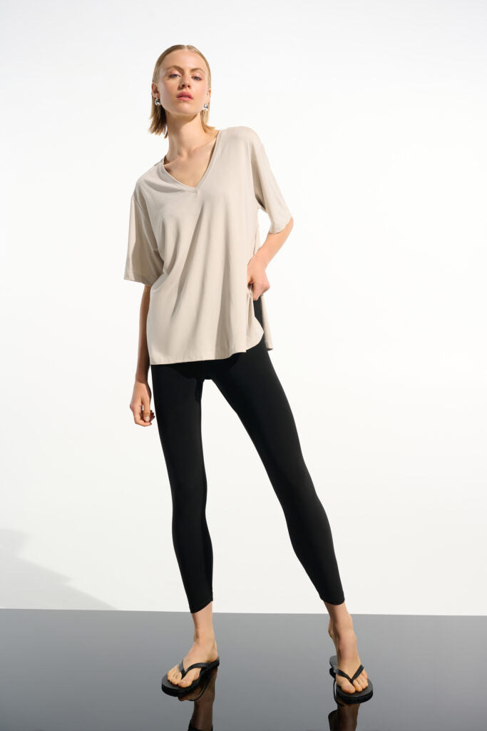 JOSEPH RIBKOFF HIGH-WAISTED LEGGINGS IN BLACK 261619