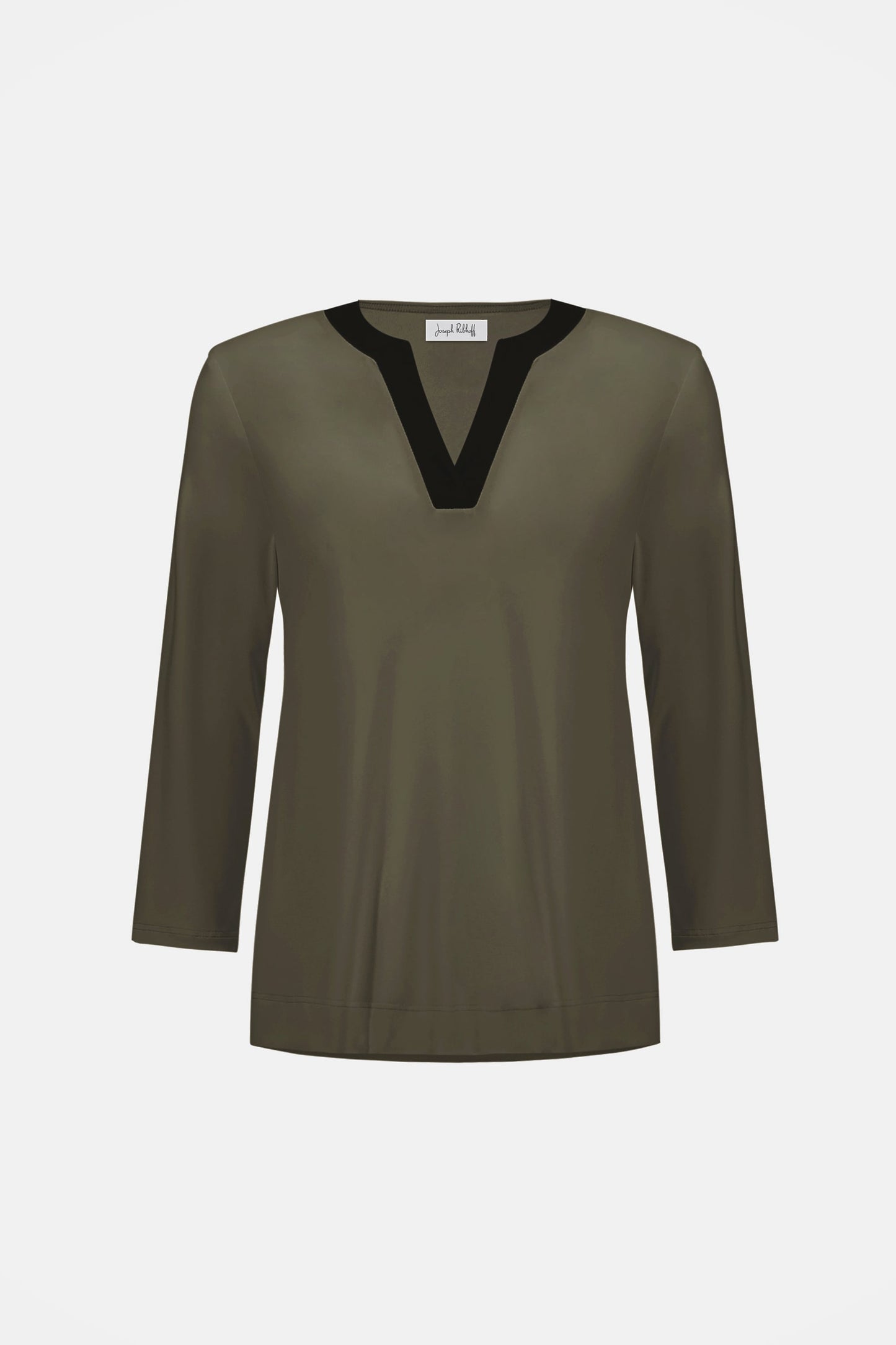 JOSEPH RIBKOFF Silky Knit Color Block Straight Top 263629