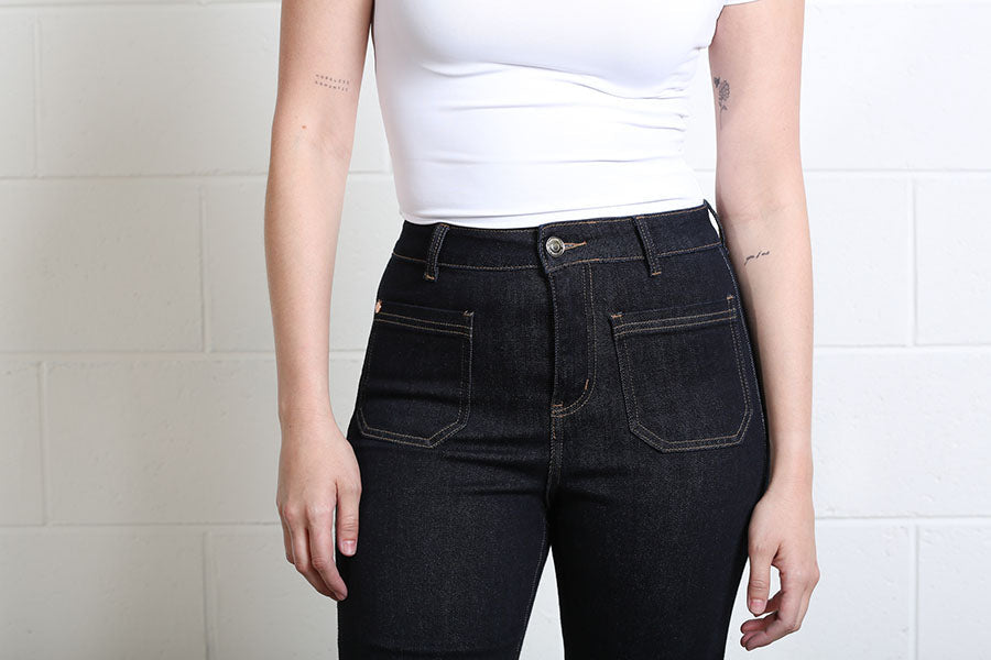 Rant & Rave Abigail Wide Leg Jean Raw Wash