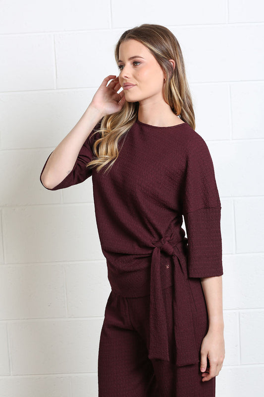 Rant and Rave Freya Textured Co-Ord Chocolate Brown
