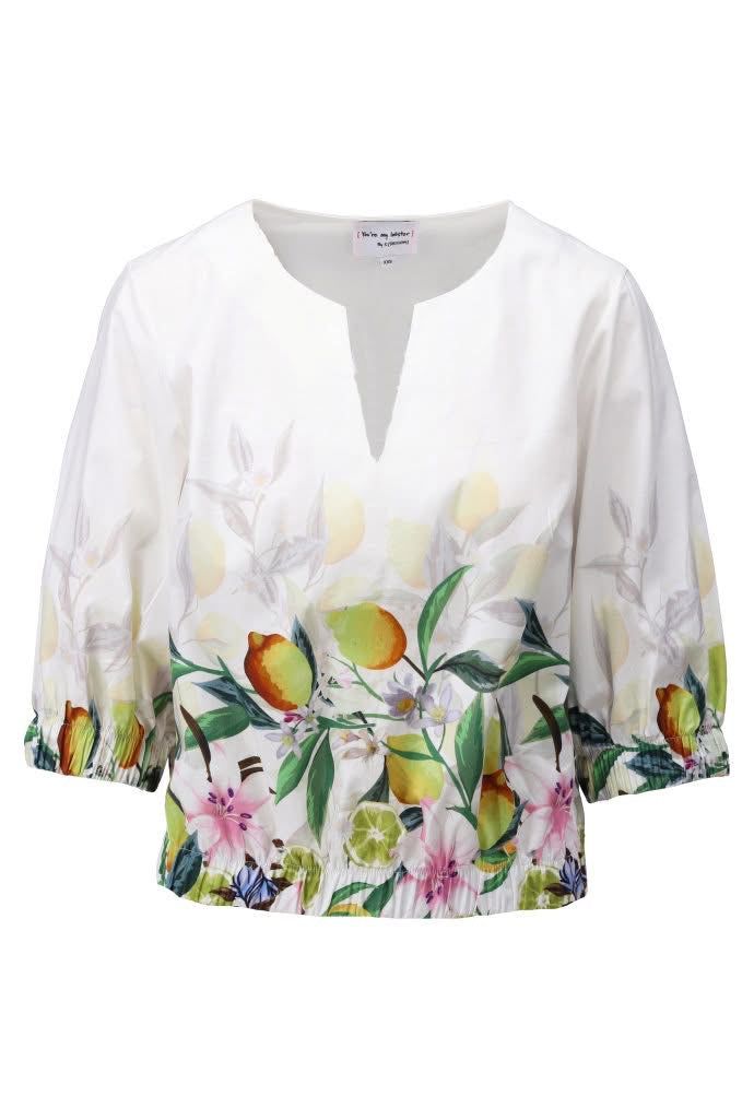 🍋 K Design Citrus Floral Blouse