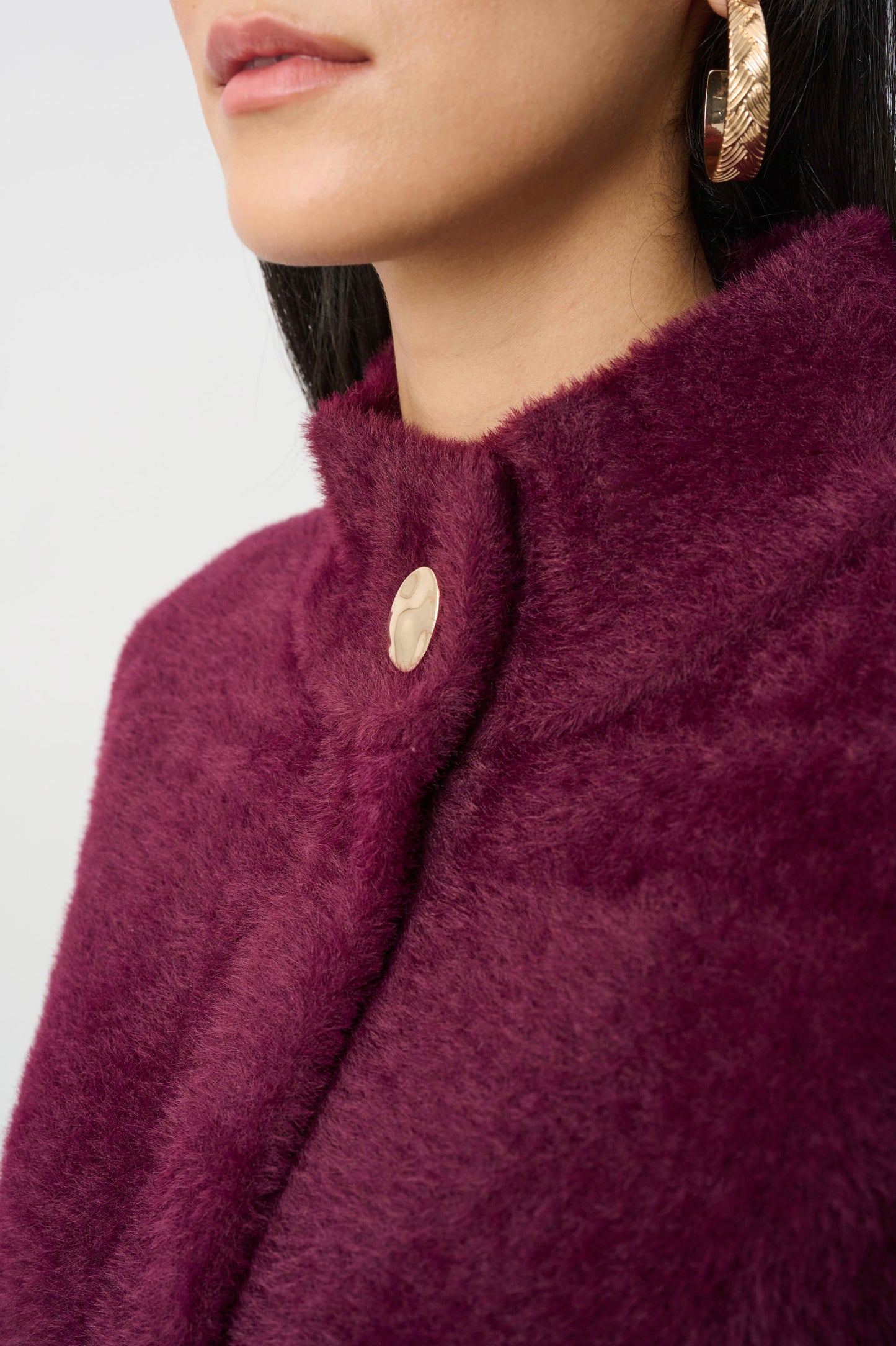 Feather Yarn Mock-Neck Coat
263955