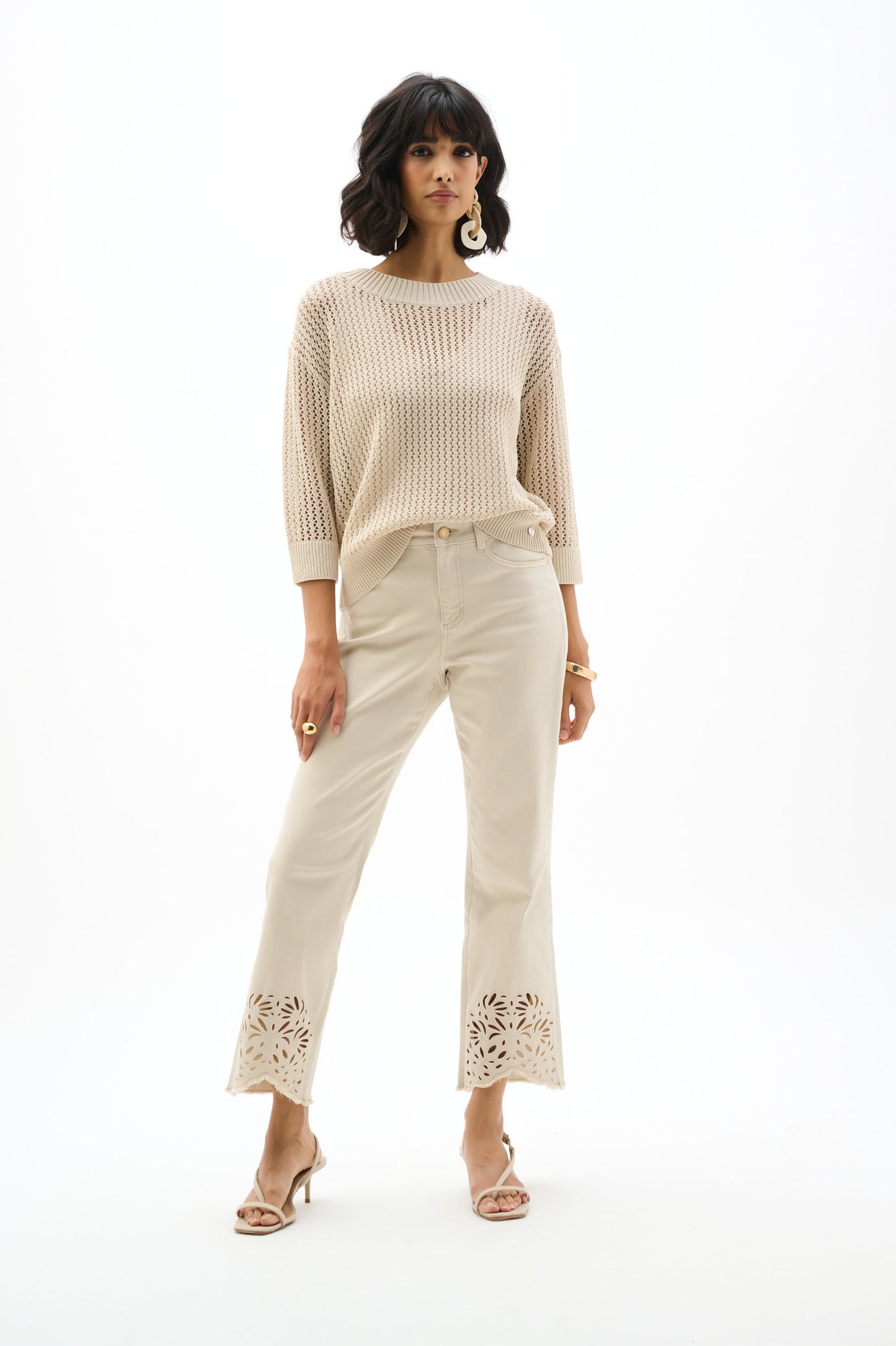 JOSEPH RIBKOFF 262976 Acrylic Blend Open Stitch Sweater