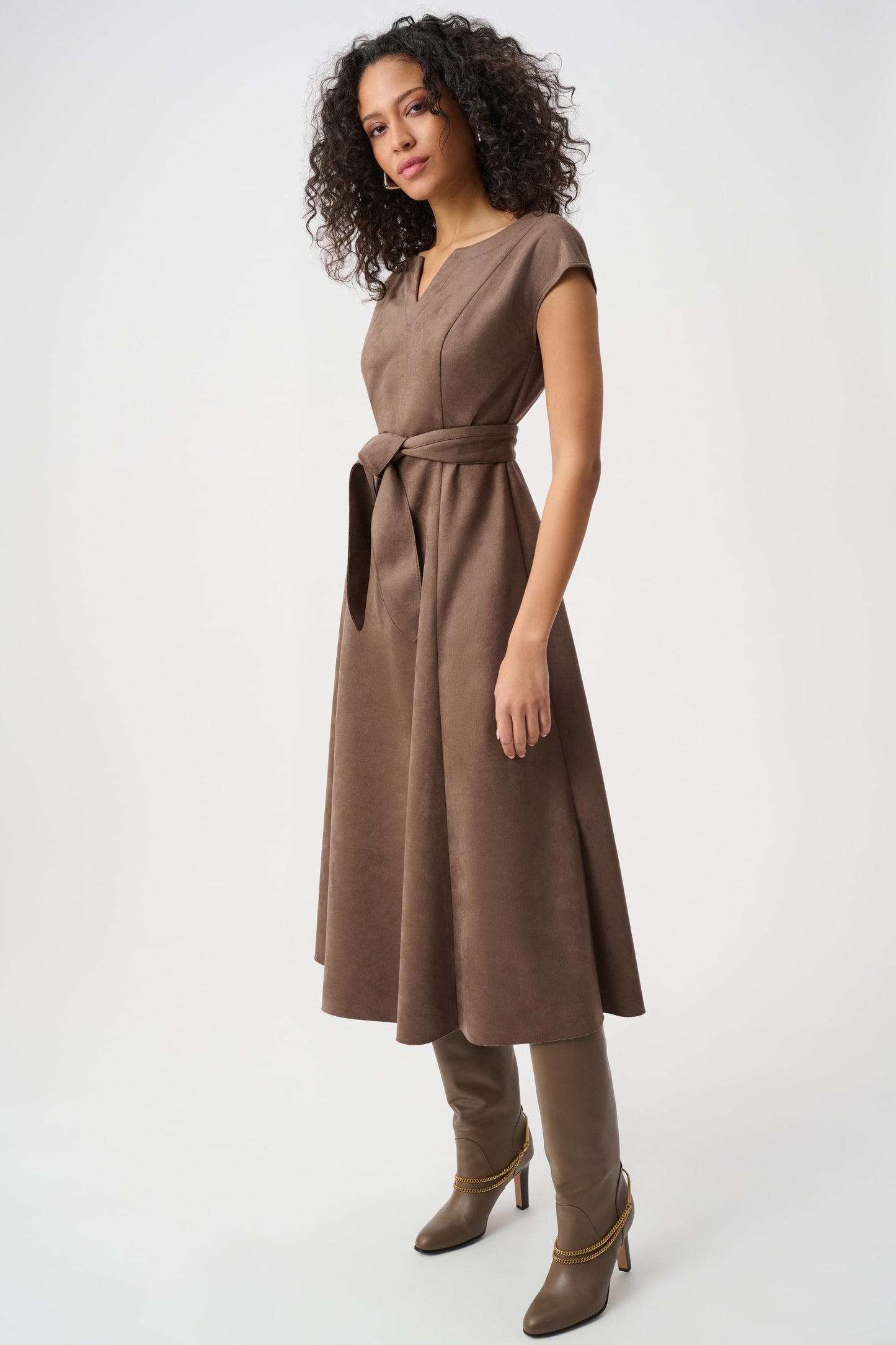 Scuba Suede Fit-and-Flare Dress
263105