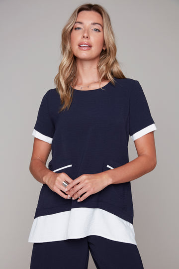 Compli K 36048 Navy top