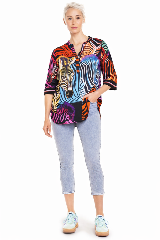 Doris Streich 293304 Zebra Print Blouse