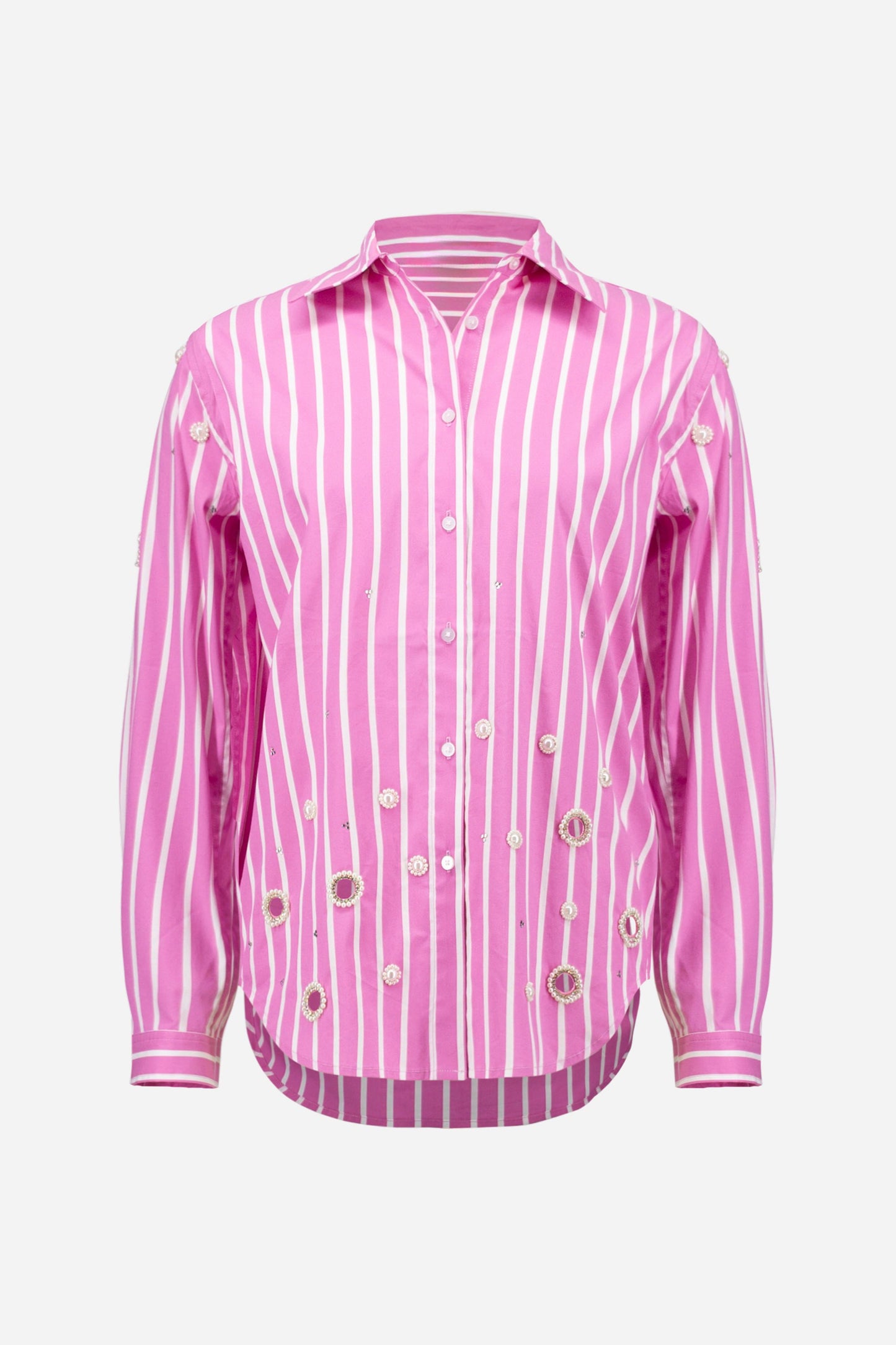 Stretch Cotton Stripe Print Boxy Blouse With Rhinestones
261966 Joseph Ribkoff pink