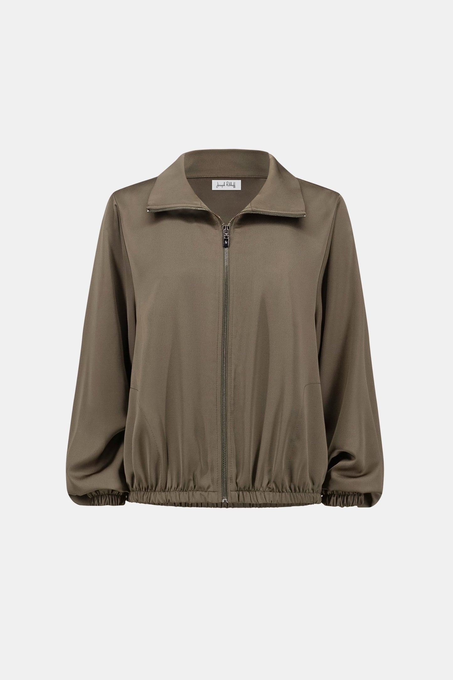 JOSEPH RIBKOFF Recycled Satin Zipped Bomber Jacket 263614