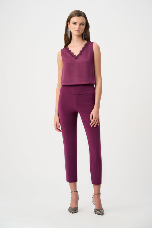 JOSEPH RIBKOFF Recycled Satin Sleeveless V-Neck Top 263235