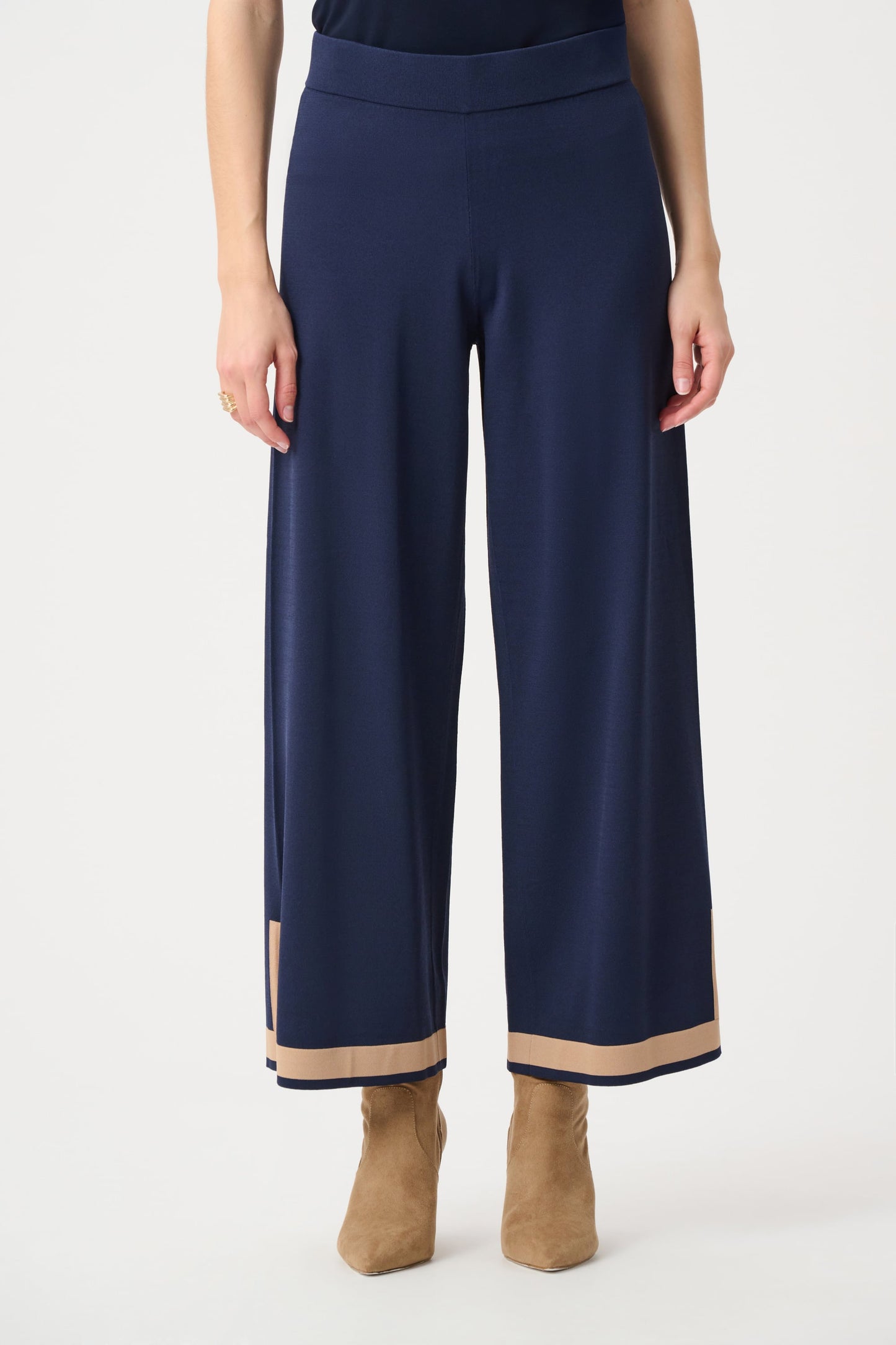 JOSEPH RIBKOFF Sweater Knit Colour Block Culotte Pants 253910F26