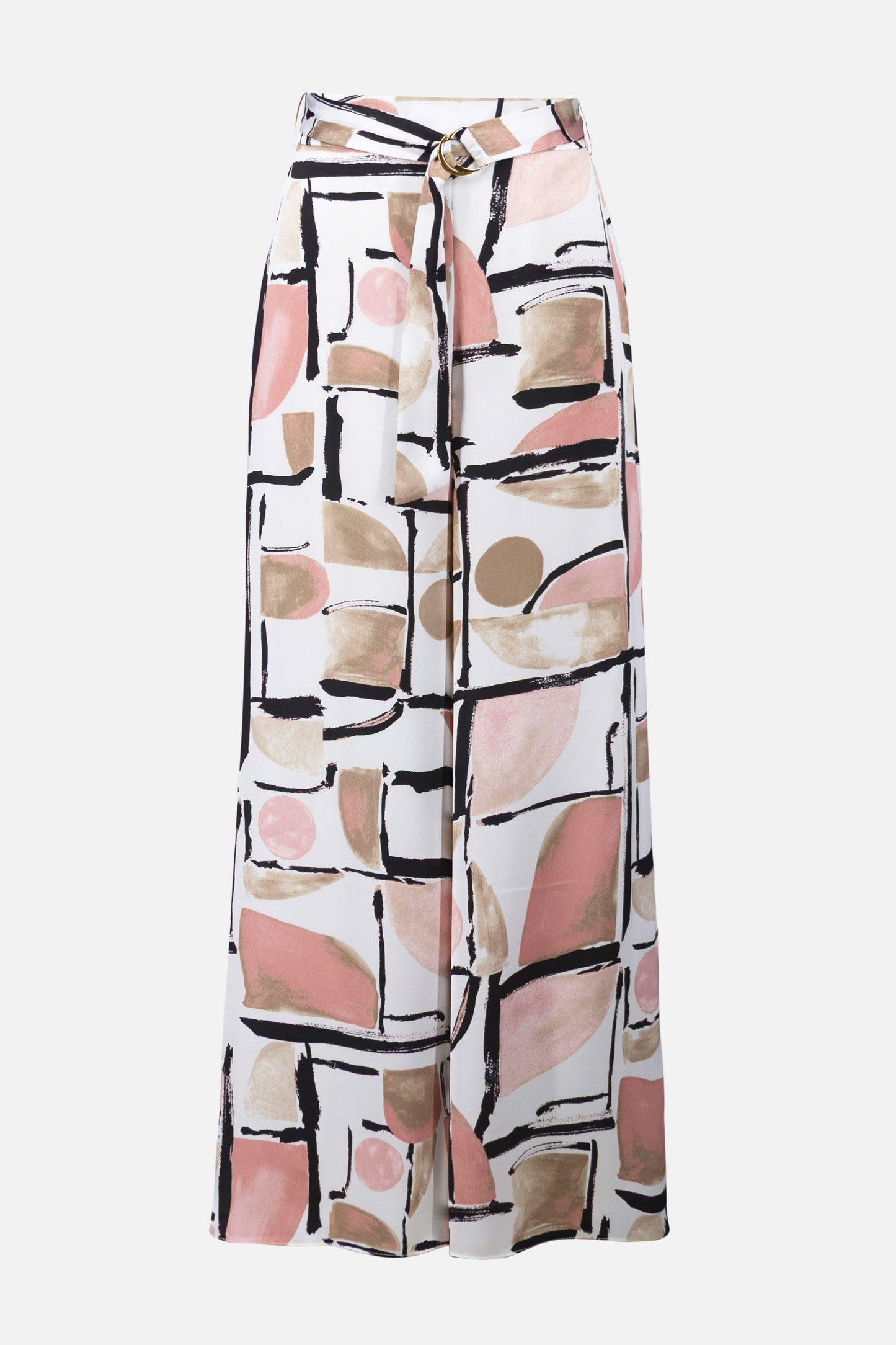 Recycled Satin Abstract Print Wide Leg Pull-On Pants
261198