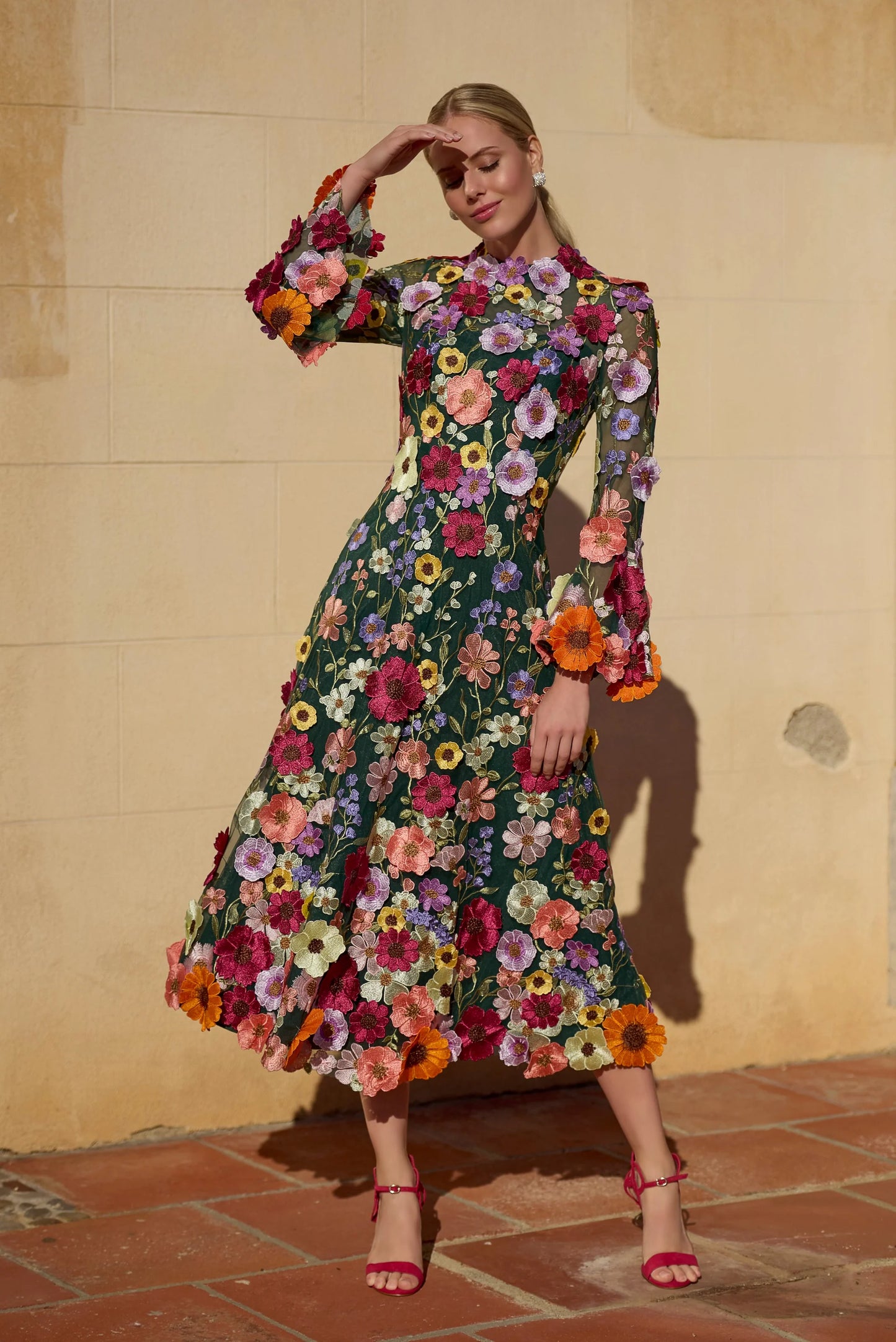 SALE- Veni Infantino 3D floral lace dress