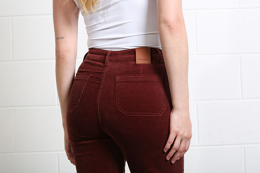 Rant & Rave Bridget Cord Wide Leg Terracotta