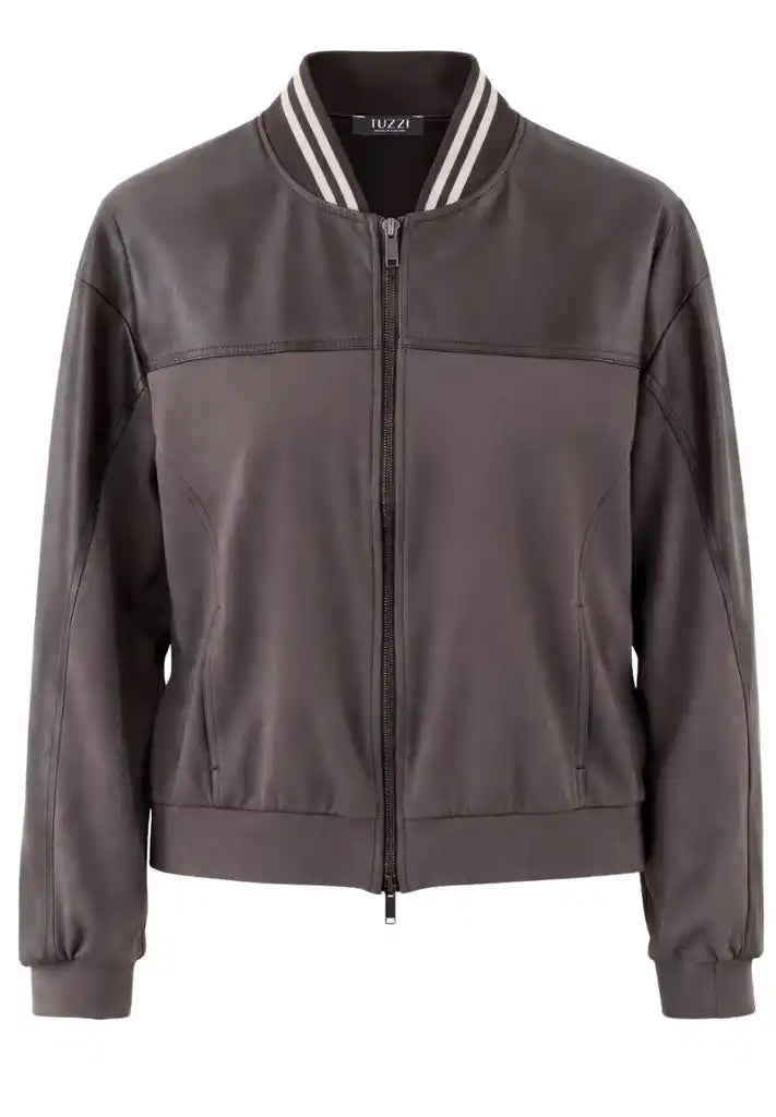 Tuzzi 859 Dark Chocolate Bomber Jacket