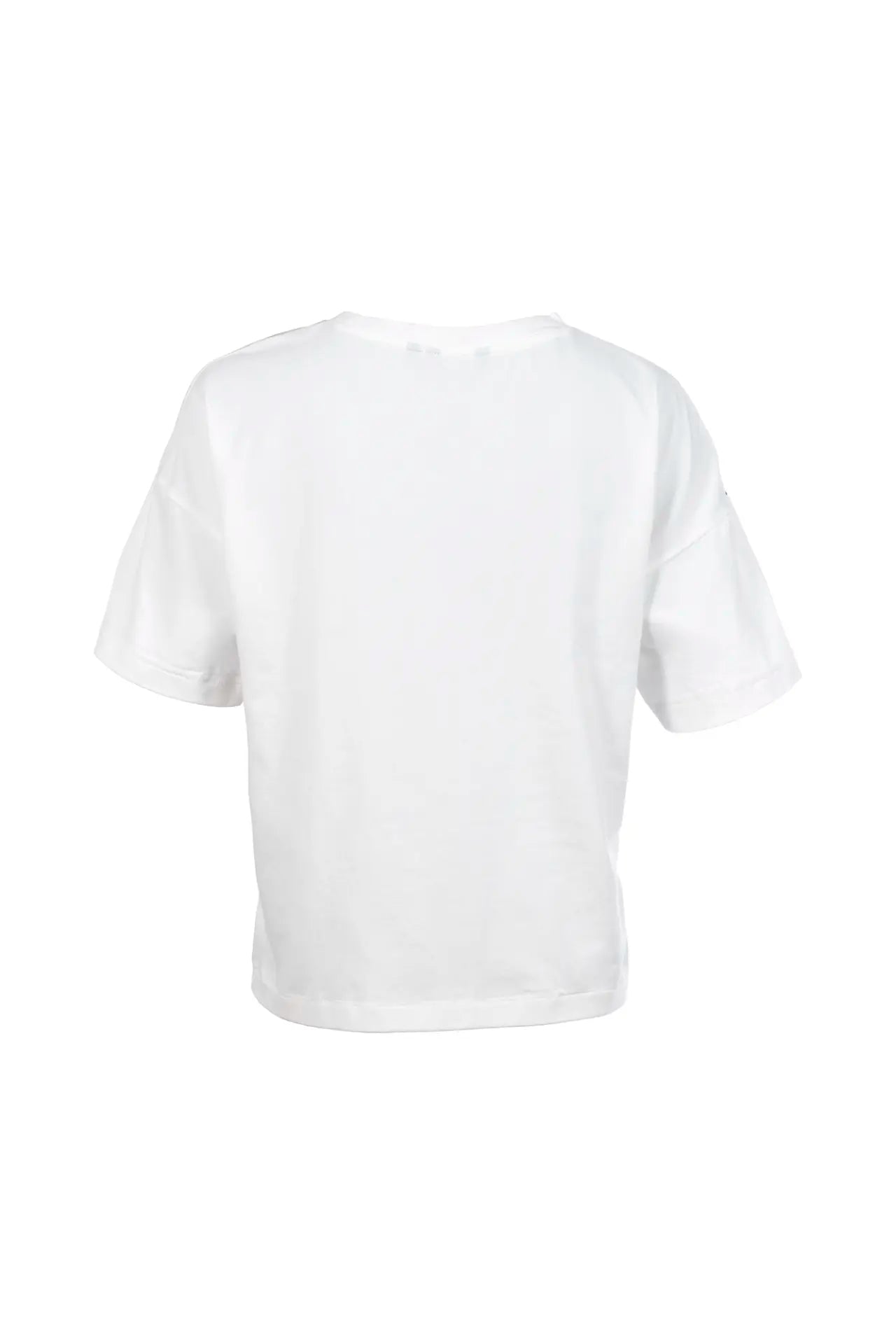 Sequesto white t shirt with blue flower