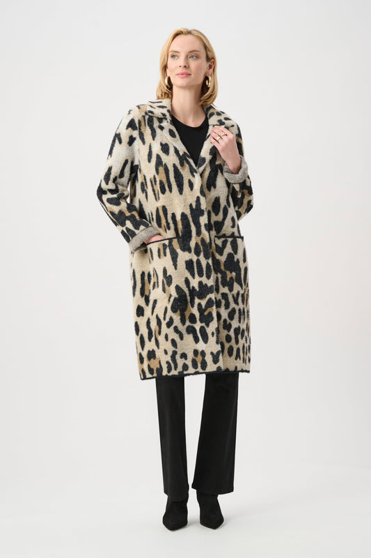 Feather Yarn Leopard Print Coat
263956