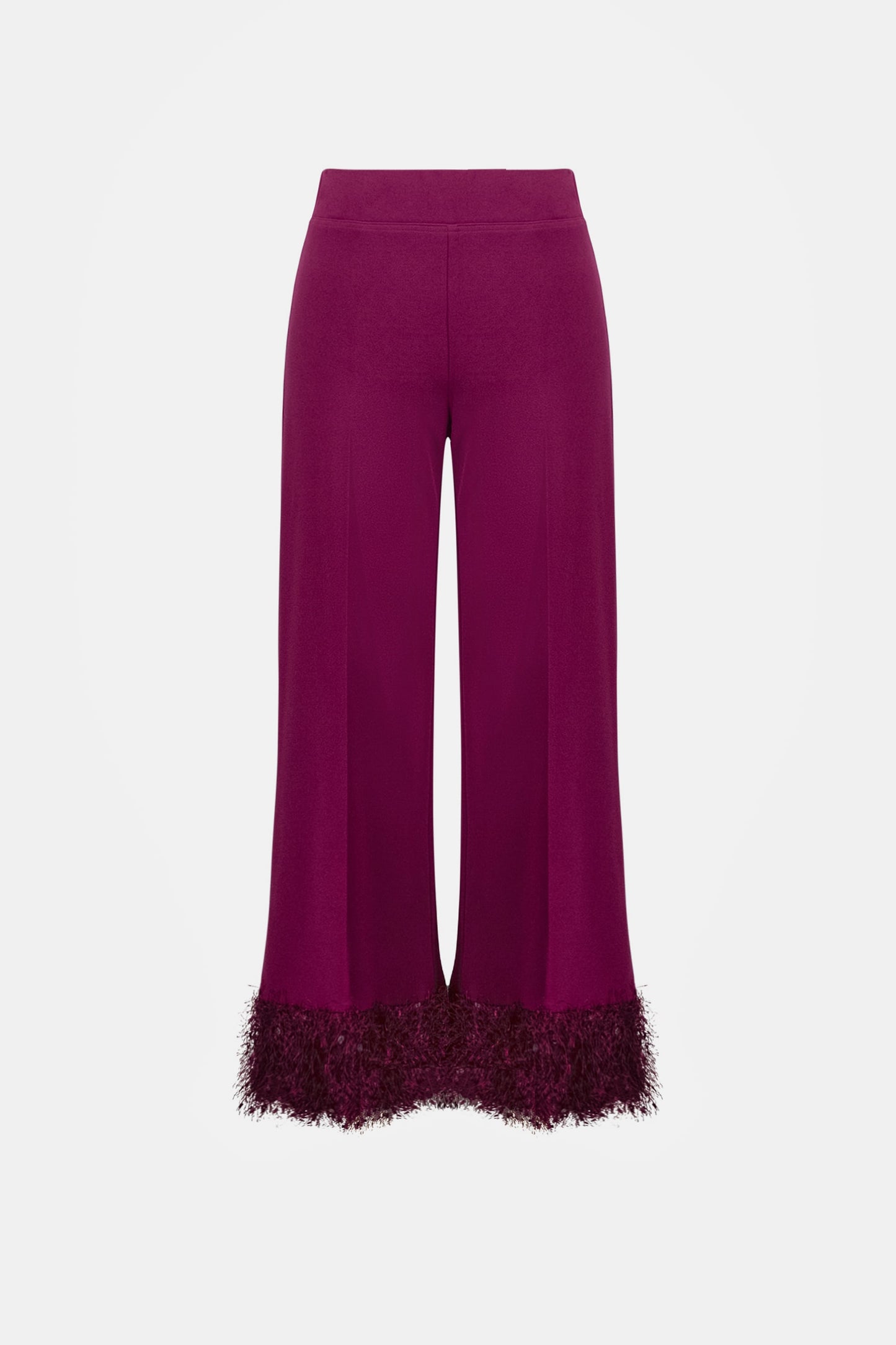 JOSEPH RIBKOFF Signature | Scuba Crepe Wide Leg Pants With Fringe 263715