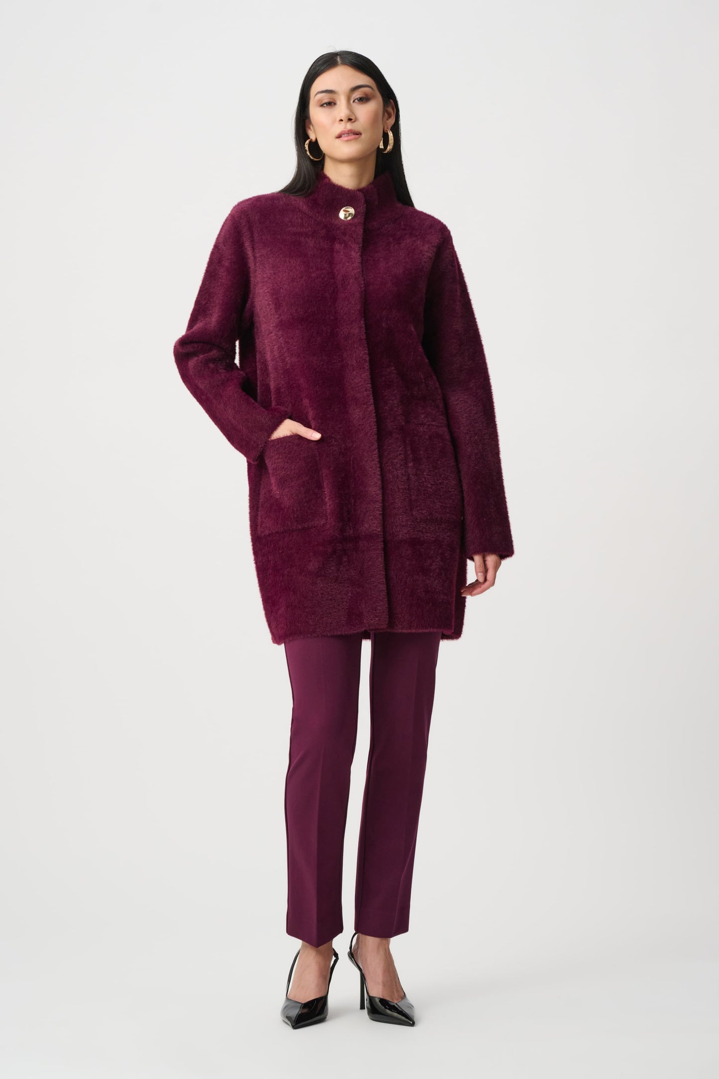Feather Yarn Mock-Neck Coat
263955