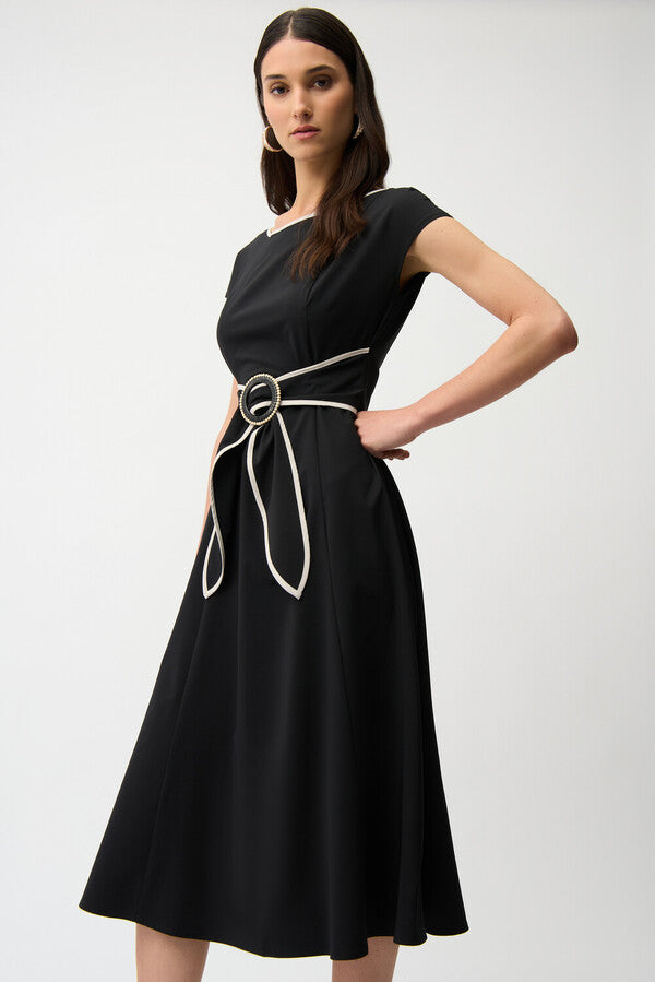 JOSEPH RIBKOFF MIDI FIT AND FLARE DRESS STYLE 261051