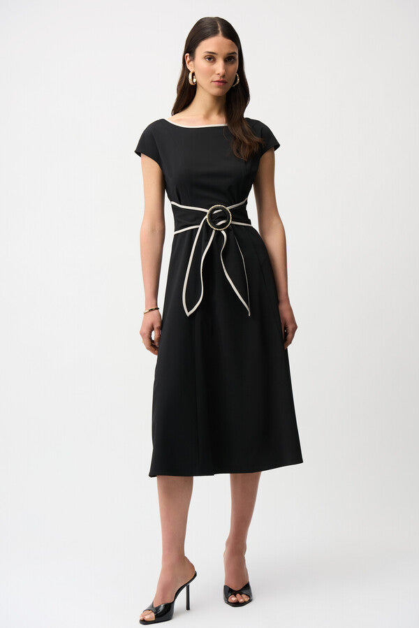 JOSEPH RIBKOFF MIDI FIT AND FLARE DRESS STYLE 261051