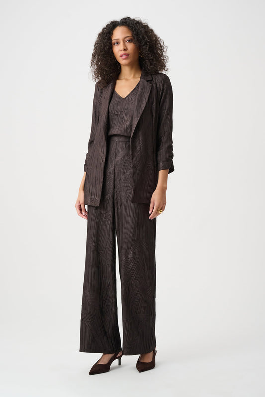 JOSEPH RIBKOFF Pleated Satin Open Blazer 263050