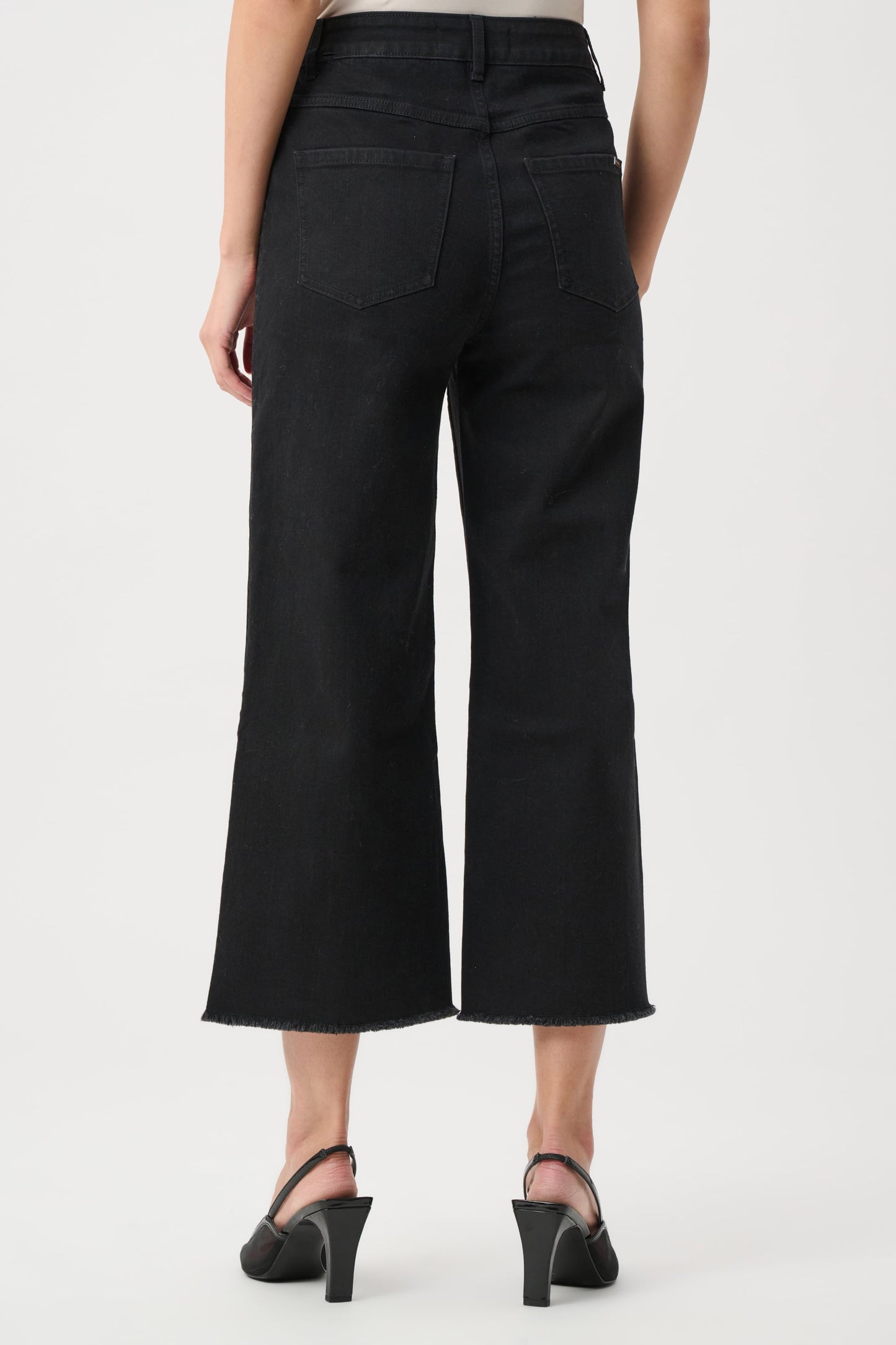 Claudia | Culotte Jeans With Embellished Front Seam
241903F26