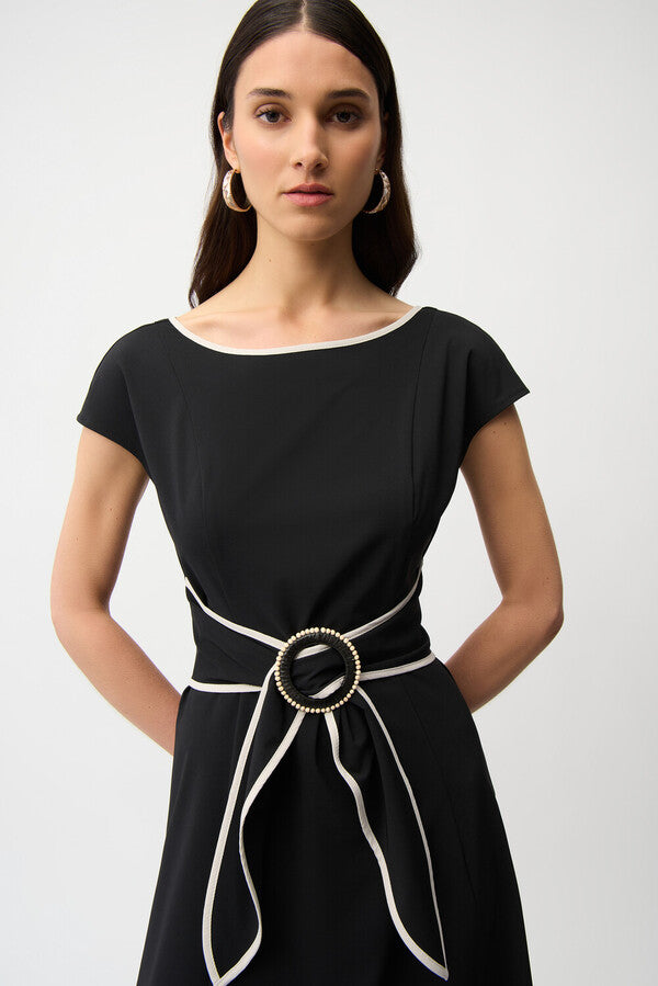 JOSEPH RIBKOFF MIDI FIT AND FLARE DRESS STYLE 261051