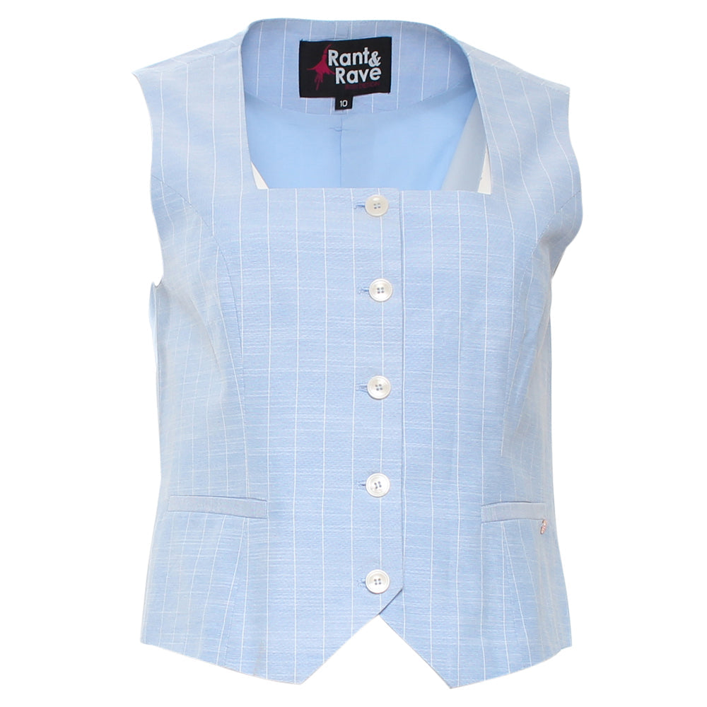 Rant and Rave Edlyn Waistcoat in Sky