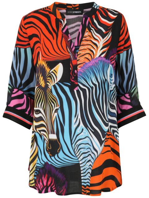 Doris Streich 293304 Zebra Print Blouse