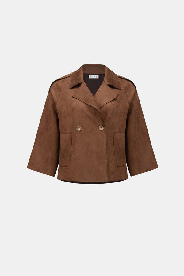 JOSEPH RIBKOFF Scuba Suede Boxy Jacket Style 263000