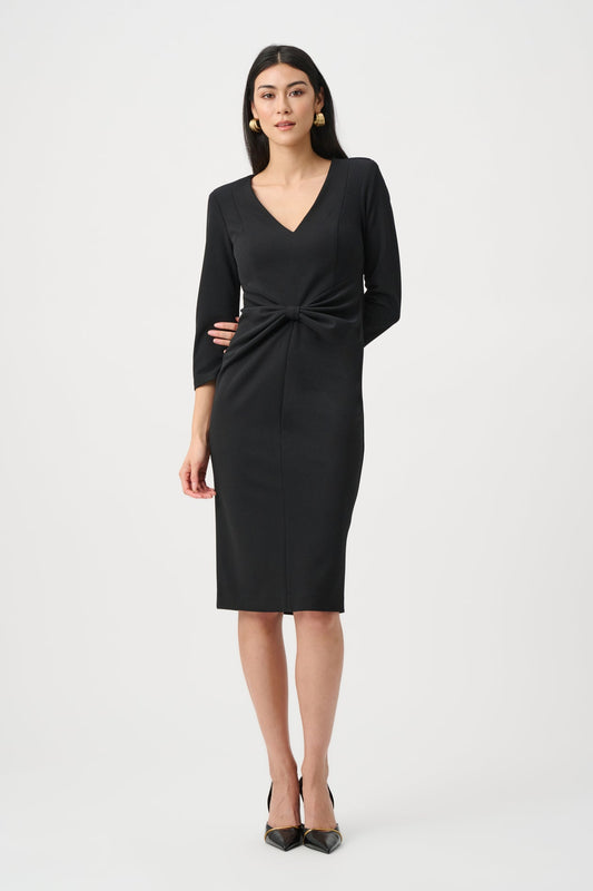 JOSEPH RIBKOFF 263150 SCUBA CREPE KNOTTED-WAIST SHEATH DRESS STYLE