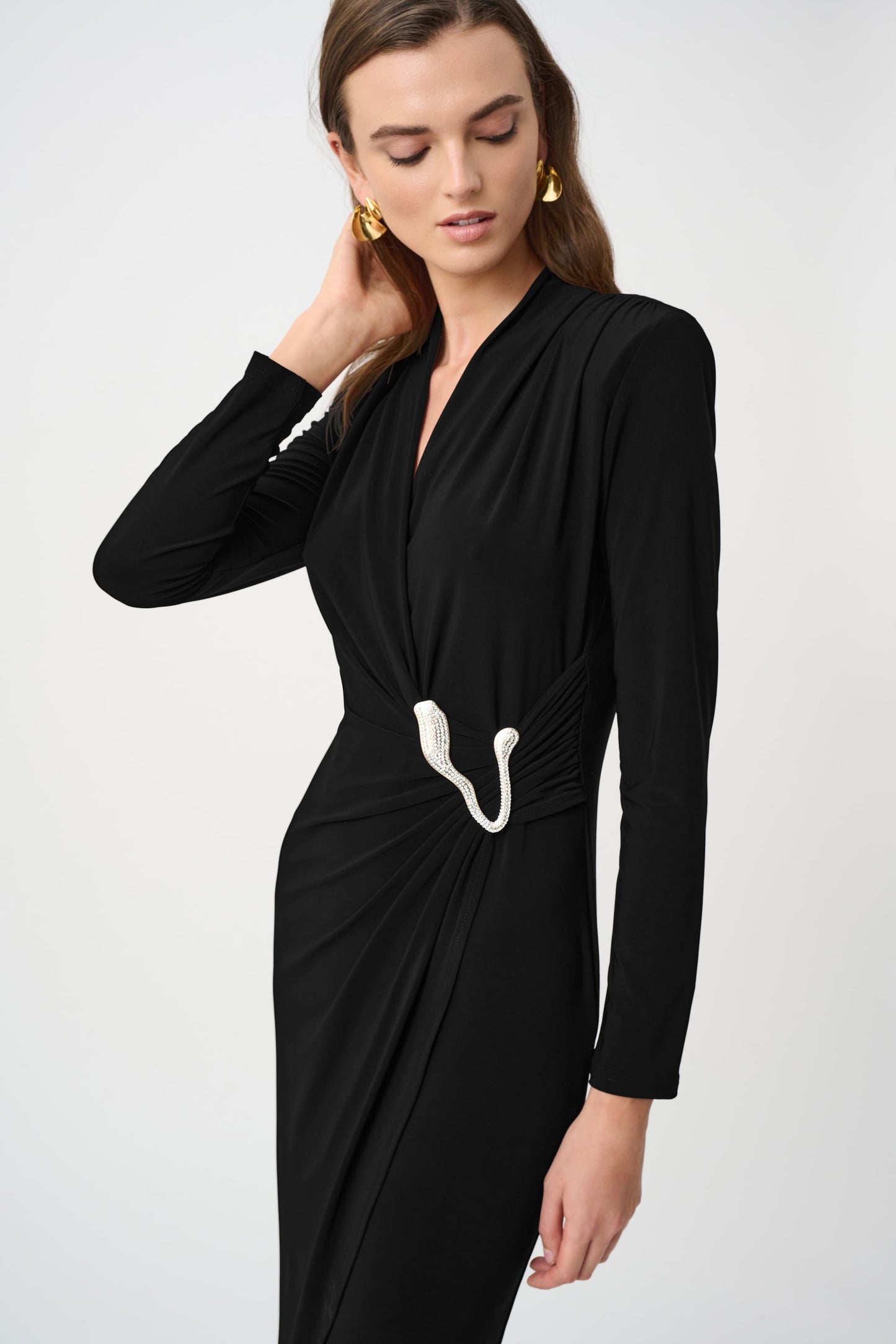 Signature | Silky Knit Sheath Wrap Dress
263709