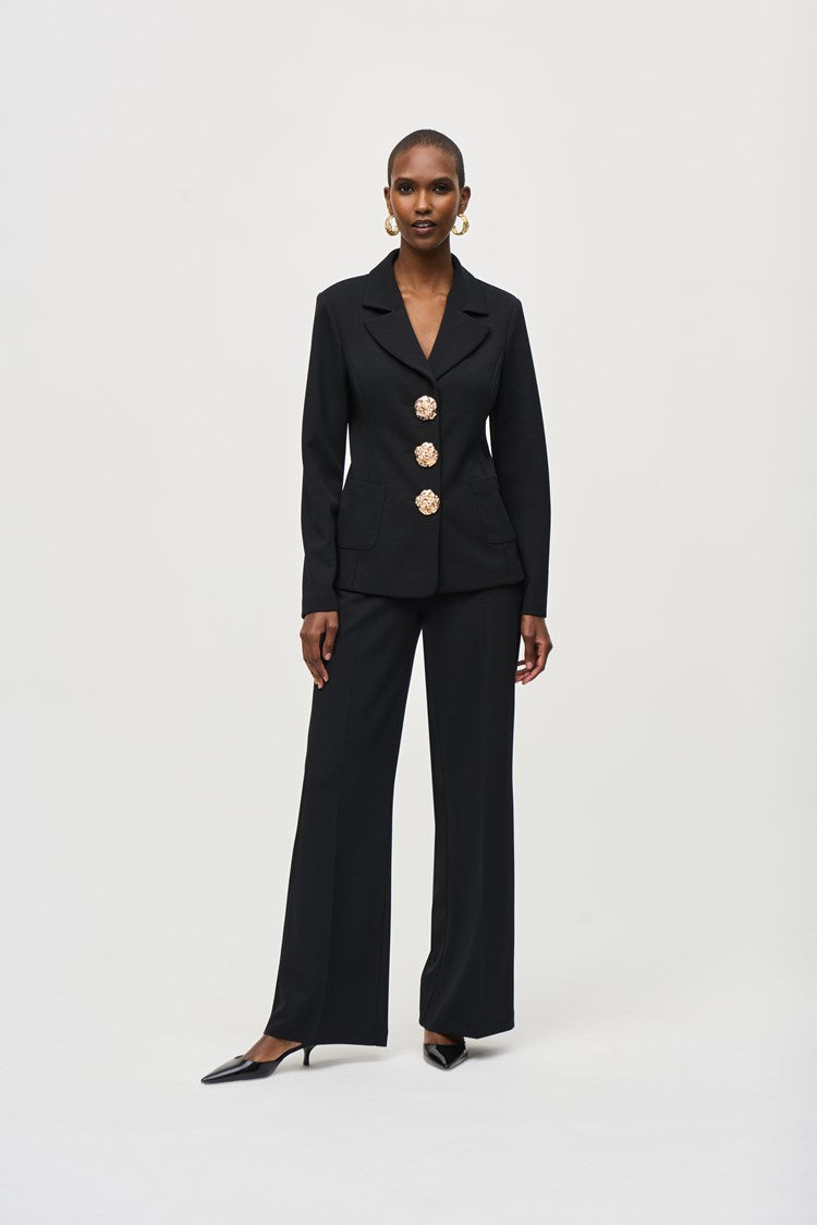 Joseph Ribkoff Statement Button Blazer – Black 243160