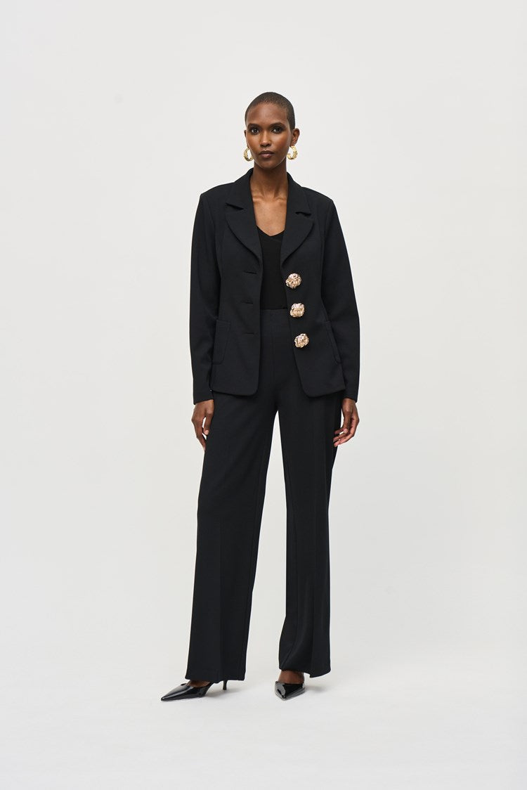 Joseph Ribkoff Statement Button Blazer – Black 243160