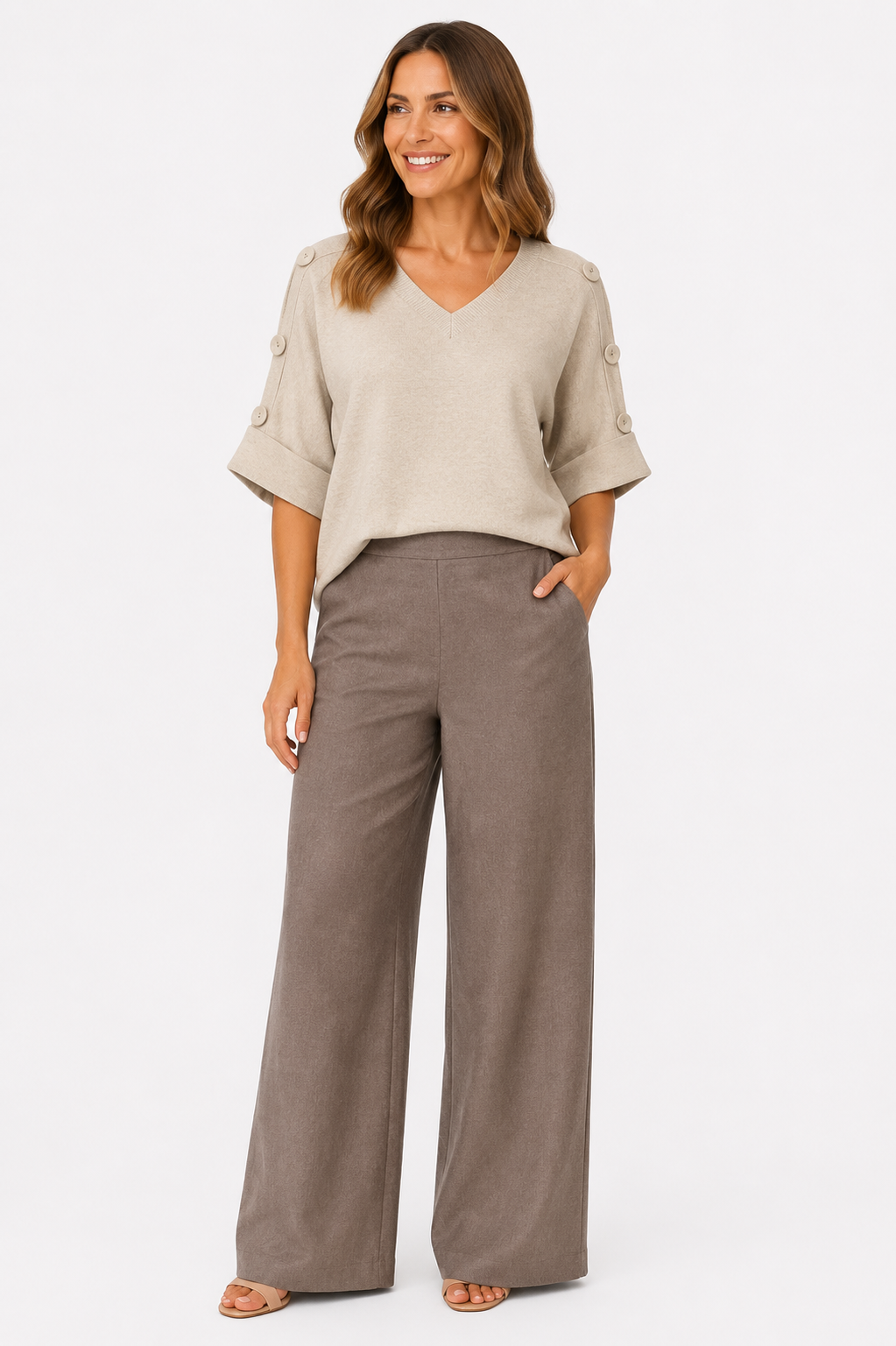 Oyster Button Detail Jumper