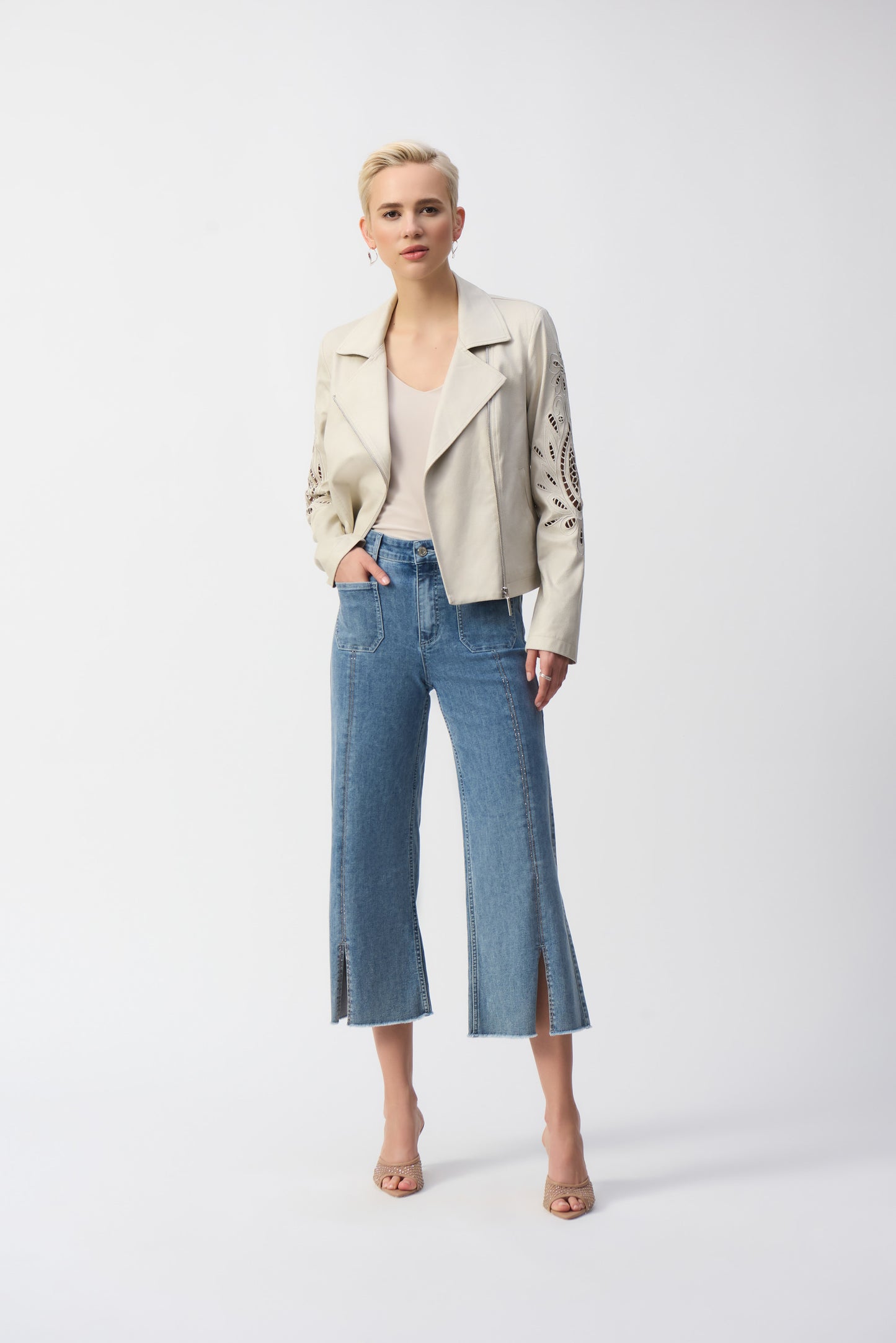 Foiled Faux-Suede Moto Jacket
251936